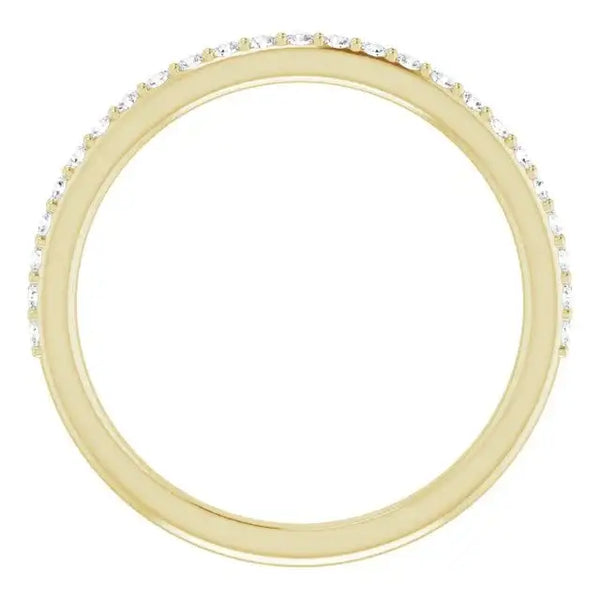 14K Yellow Band Mounting for Round Ring - Larson Jewelers