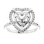 DAYSTAR Halo Lab Grown Diamond Engagement Ring Setting for Heart Stones