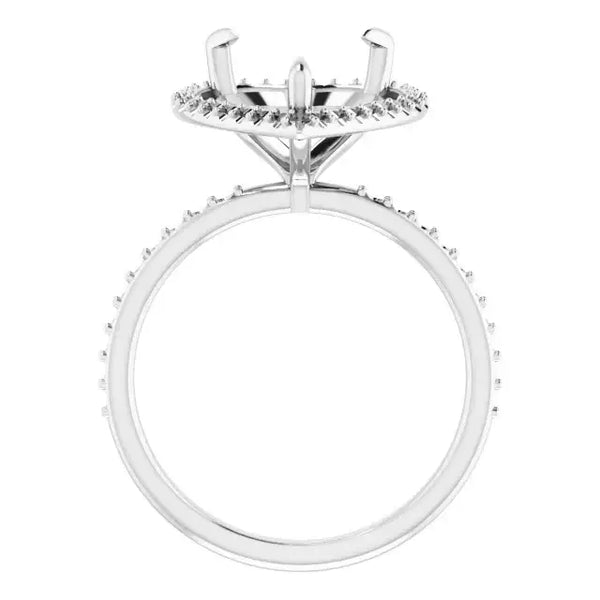 DAYSTAR Halo Lab Grown Diamond Engagement Ring Setting for Heart Stones - Larson Jewelers