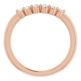 14K Rose Accented Matching Band Mounting