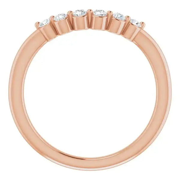 14K Rose Accented Matching Band Mounting
