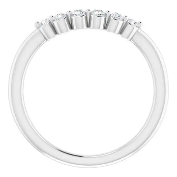 14K White Accented Matching Band Mounting