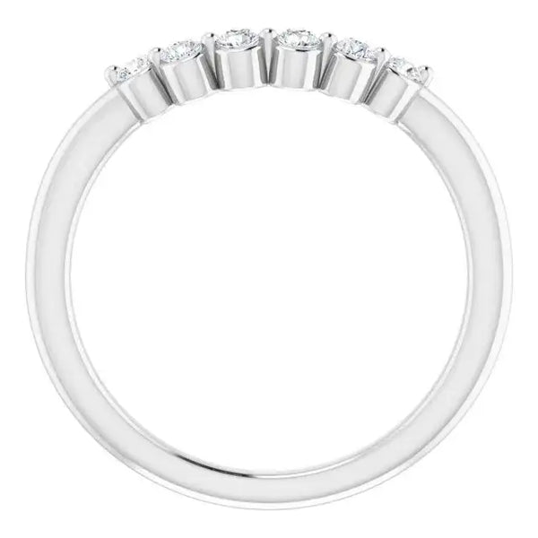 14K White Accented Matching Band Mounting