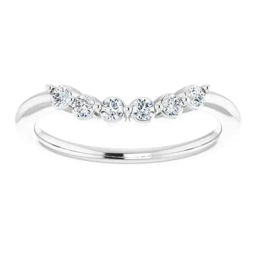 14K White Accented Matching Band Mounting