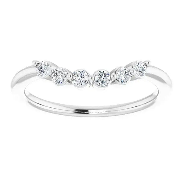 14K White Accented Matching Band Mounting