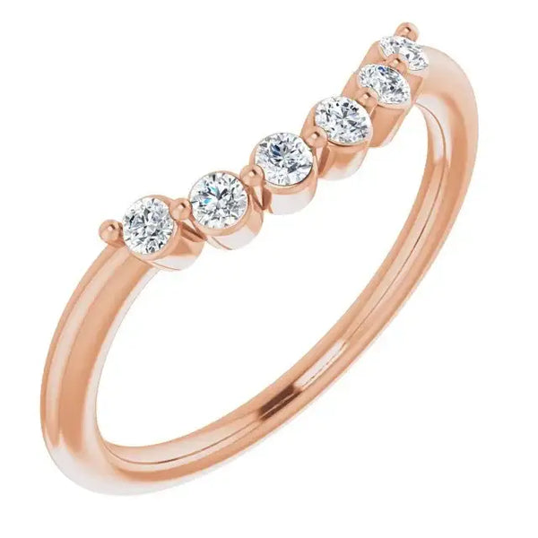 14K Rose Accented Matching Band Mounting