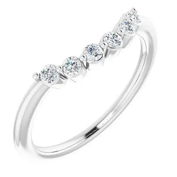 14K White Accented Matching Band Mounting