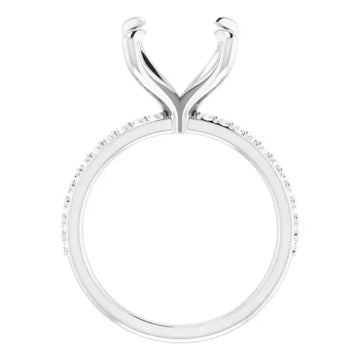 SADIE Lab Grown Diamond Engagement Ring Setting for Cushion Stones - Larson Jewelers