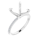 Anillo de compromiso con diamantes cultivados en laboratorio SADIE para piedras cojín