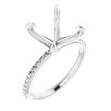 KIARA Lab Grown Diamond Engagement Ring Setting for Cushion Stones