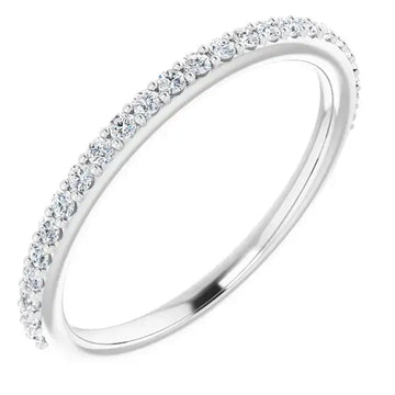 14K White Band Mounting for Pear Ring - Larson Jewelers