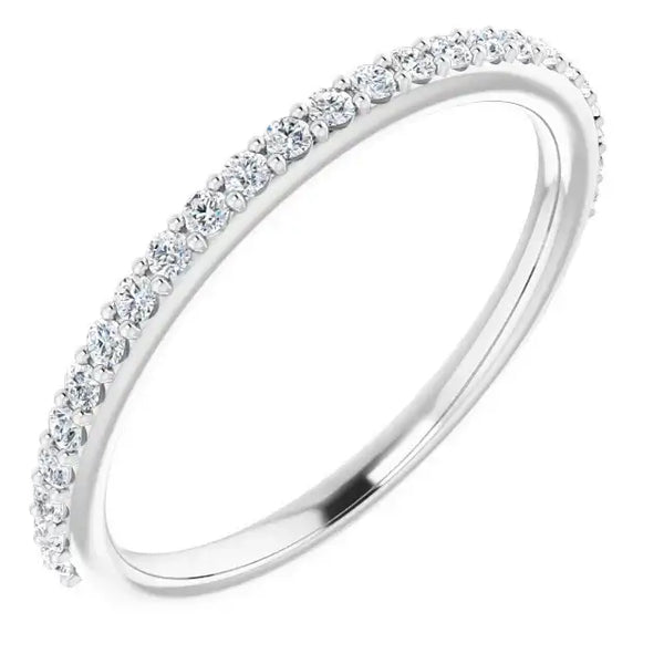 14K White Band Mounting for Pear Ring - Larson Jewelers