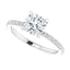 ATTOSA Platinum Round Lab Grown Diamond Engagement Ring