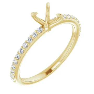 SADIE Lab Grown Diamond Engagement Ring Setting for Square Stones - Larson Jewelers
