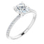 ATTOSA Platinum Round Lab Grown Diamond Engagement Ring