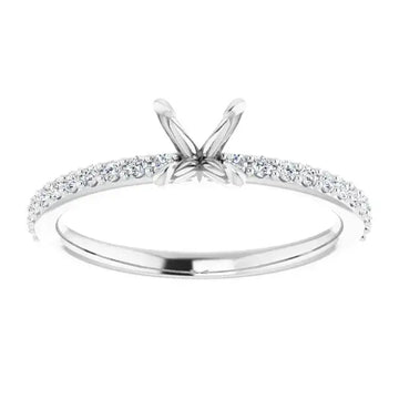 SADIE Lab Grown Diamond Engagement Ring Setting for Square Stones - Larson Jewelers