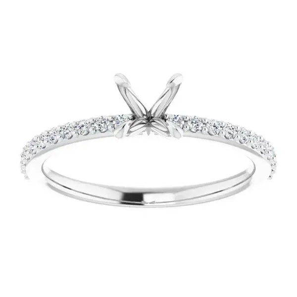 SADIE Lab Grown Diamond Engagement Ring Setting for Square Stones - Larson Jewelers