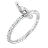 SADIE Lab Grown Diamond Engagement Ring Setting for Marquise Stones