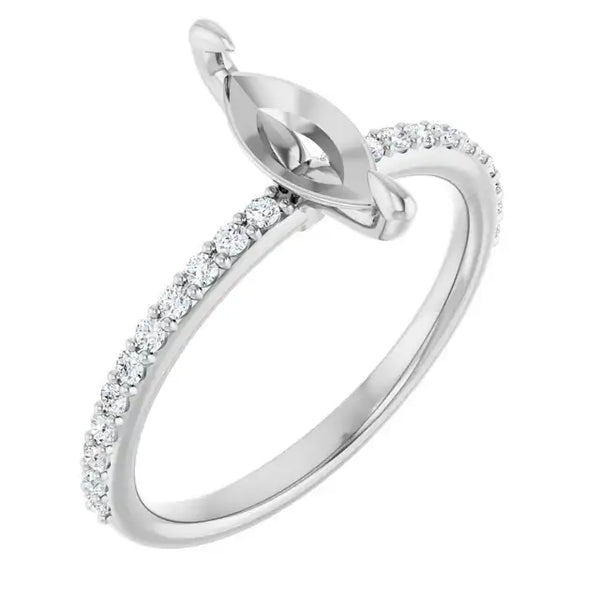 SADIE Lab Grown Diamond Engagement Ring Setting for Marquise Stones - Larson Jewelers