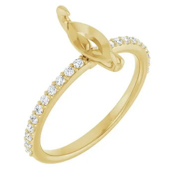SADIE Lab Grown Diamond Engagement Ring Setting for Marquise Stones - Larson Jewelers