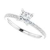 JOSEPHINE Platinum Square Princess Cut Lab Grown Diamond Engagement Ring