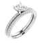 JOSEPHINE Platinum Square Princess Cut Lab Grown Diamond Engagement Ring