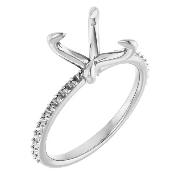 KIARA Lab Grown Diamond Engagement Ring Setting for Oval Stones - Larson Jewelers