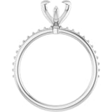 KIARA Lab Grown Diamond Engagement Ring Setting for Pear Stones