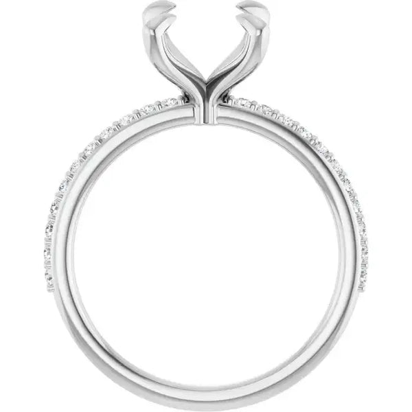 SADIE Lab Grown Diamond Engagement Ring Setting for Oval Stones - Larson Jewelers