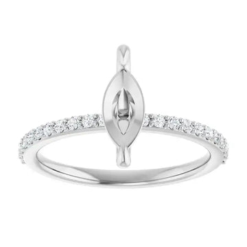 SADIE Lab Grown Diamond Engagement Ring Setting for Marquise Stones - Larson Jewelers