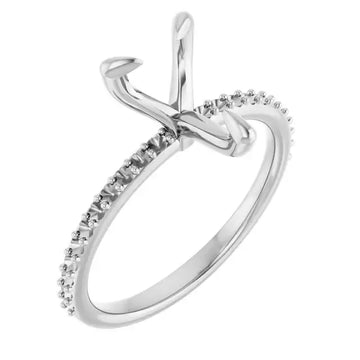 KIARA Lab Grown Diamond Engagement Ring Setting for Pear Stones - Larson Jewelers
