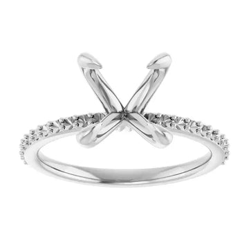 KIARA Lab Grown Diamond Engagement Ring Setting for Oval Stones - Larson Jewelers
