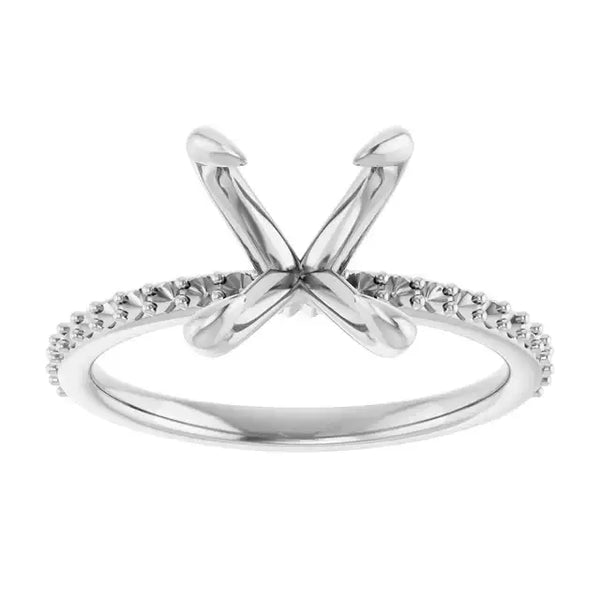 KIARA Lab Grown Diamond Engagement Ring Setting for Oval Stones - Larson Jewelers