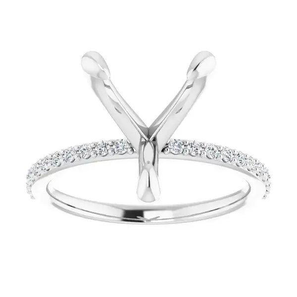 SADIE Lab Grown Diamond Engagement Ring Setting for Heart Stones - Larson Jewelers