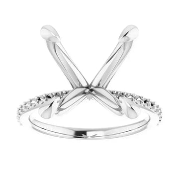 KIARA Lab Grown Diamond Engagement Ring Setting for Square Stones - Larson Jewelers