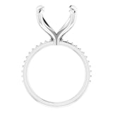 KIARA Lab Grown Diamond Engagement Ring Setting for Asscher Stones