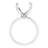 KIARA Lab Grown Diamond Engagement Ring Setting for Square Stones