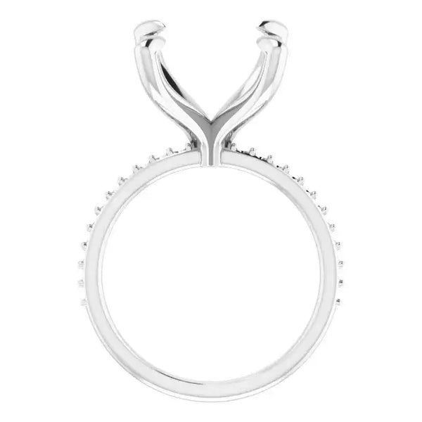 KIARA Lab Grown Diamond Engagement Ring Setting for Square Stones - Larson Jewelers