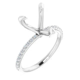 SADIE Lab Grown Diamond Engagement Ring Setting for Heart Stones