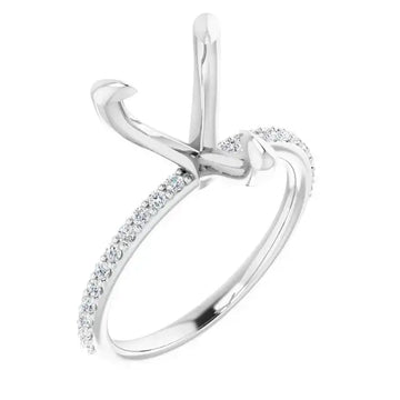 SADIE Lab Grown Diamond Engagement Ring Setting for Heart Stones - Larson Jewelers