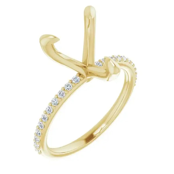 SADIE Lab Grown Diamond Engagement Ring Setting for Heart Stones - Larson Jewelers