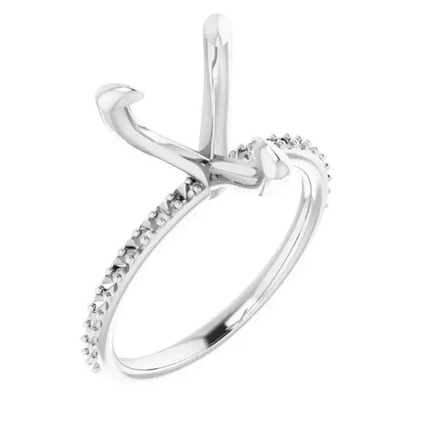 KIARA Lab Grown Diamond Engagement Ring Setting for Heart Stones - Larson Jewelers