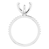 KIARA Lab Grown Diamond Engagement Ring Setting for Heart Stones