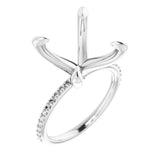 KIARA Lab Grown Diamond Engagement Ring Setting for Square Stones