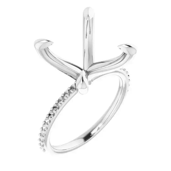 KIARA Lab Grown Diamond Engagement Ring Setting for Square Stones - Larson Jewelers