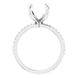 SADIE Lab Grown Diamond Engagement Ring Setting for Emerald Stones