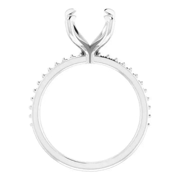 KIARA Lab Grown Diamond Engagement Ring Setting for Emerald Stones - Larson Jewelers