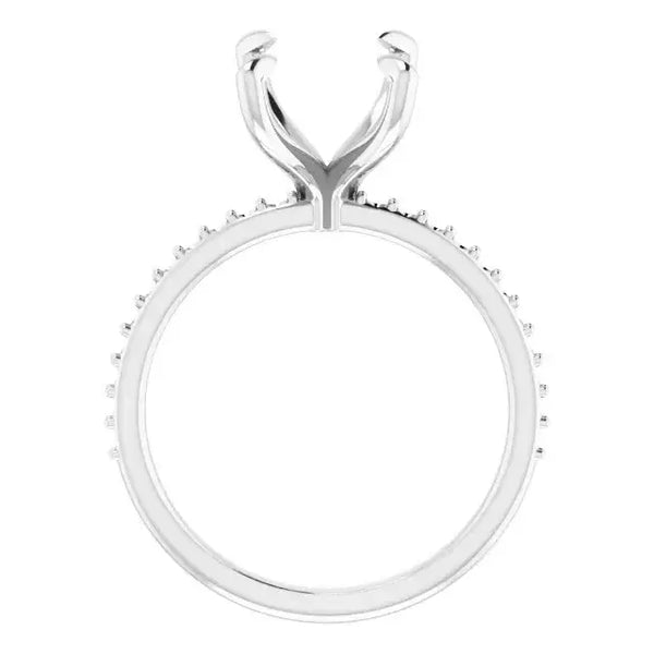 KIARA Lab Grown Diamond Engagement Ring Setting for Emerald Stones - Larson Jewelers