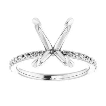 KIARA Lab Grown Diamond Engagement Ring Setting for Emerald Stones - Larson Jewelers