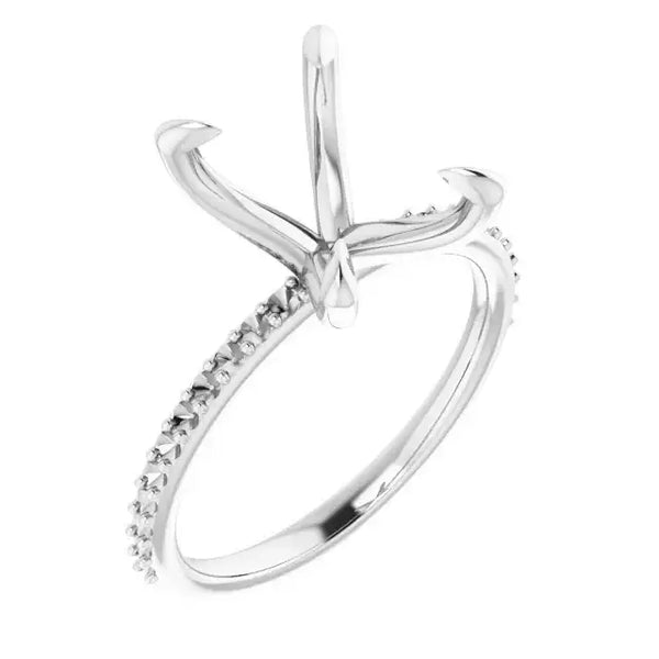 KIARA Lab Grown Diamond Engagement Ring Setting for Emerald Stones - Larson Jewelers